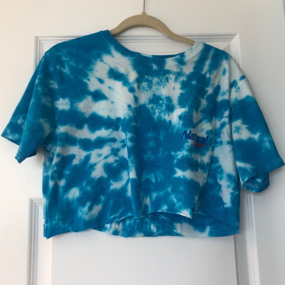 Tie-Dye Natural Light Cropped T-Shirt